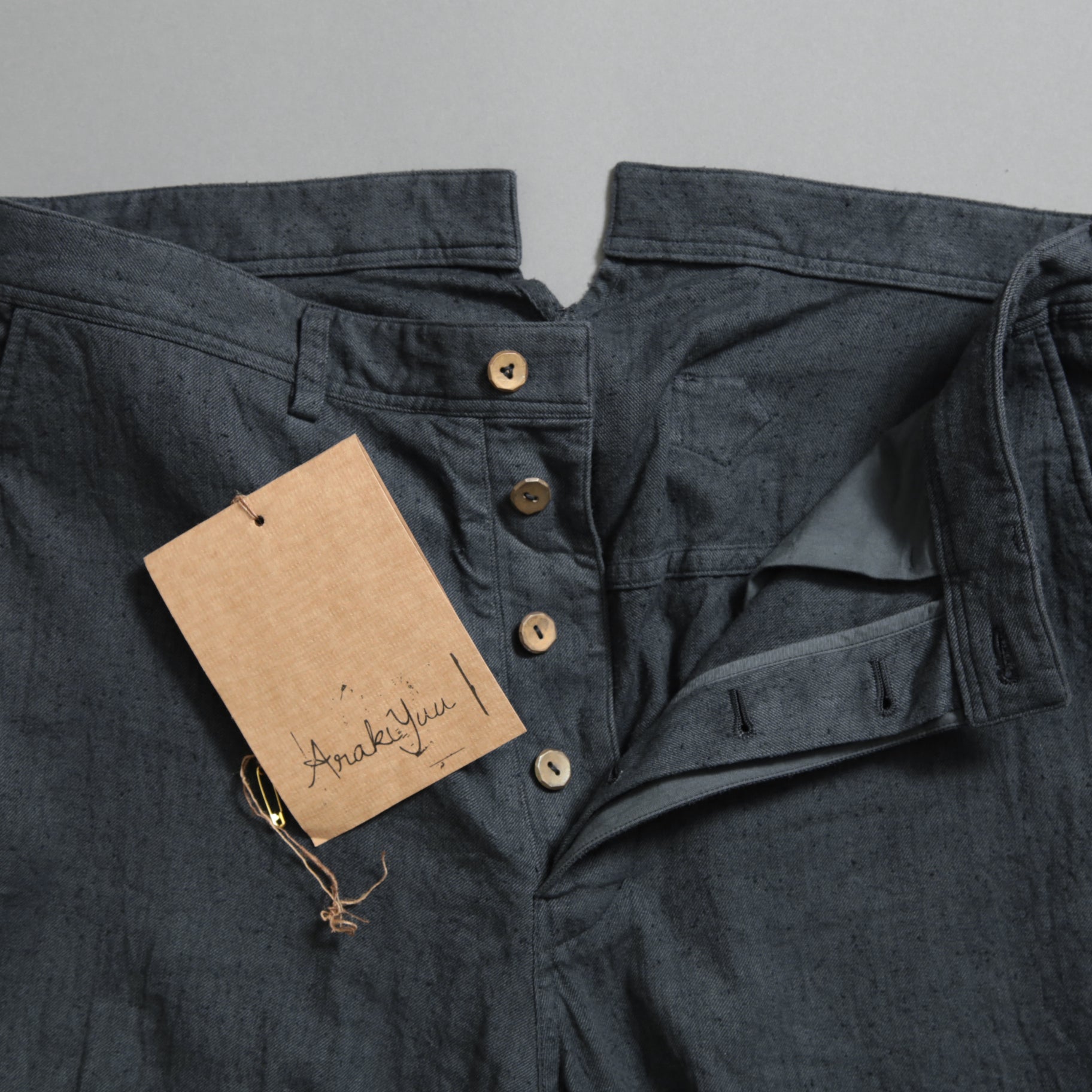 Araki Yuu アラキユウ / 25SS 美品 バギーパンツ / size 1 (DYED BLACK)