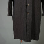 BIEK VERSTAPPEN ビークファースタッペン / 23SS 新品 Long Shirt Coat With Pockets / シャツコート / size Mud Dark(Hand Dyed)