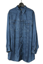 美品 DIESEL ディーゼル / 2022春夏 / ルーズフィット デニムプリント 長袖シャツ/ C-EJA A060670WDAD / size S