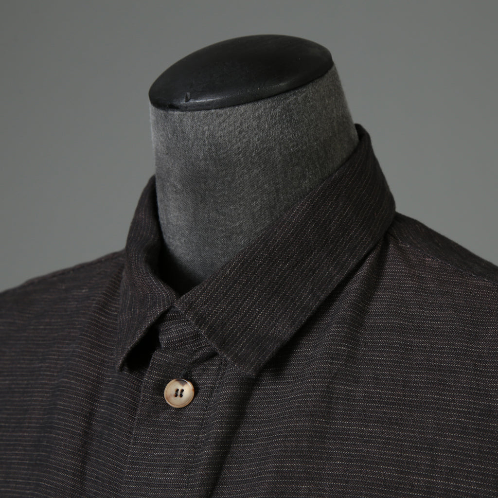 BIEK VERSTAPPEN ビークファースタッペン / 23SS 新品 Long Shirt Coat With Pockets / シャツコート / size Mud Dark(Hand Dyed)