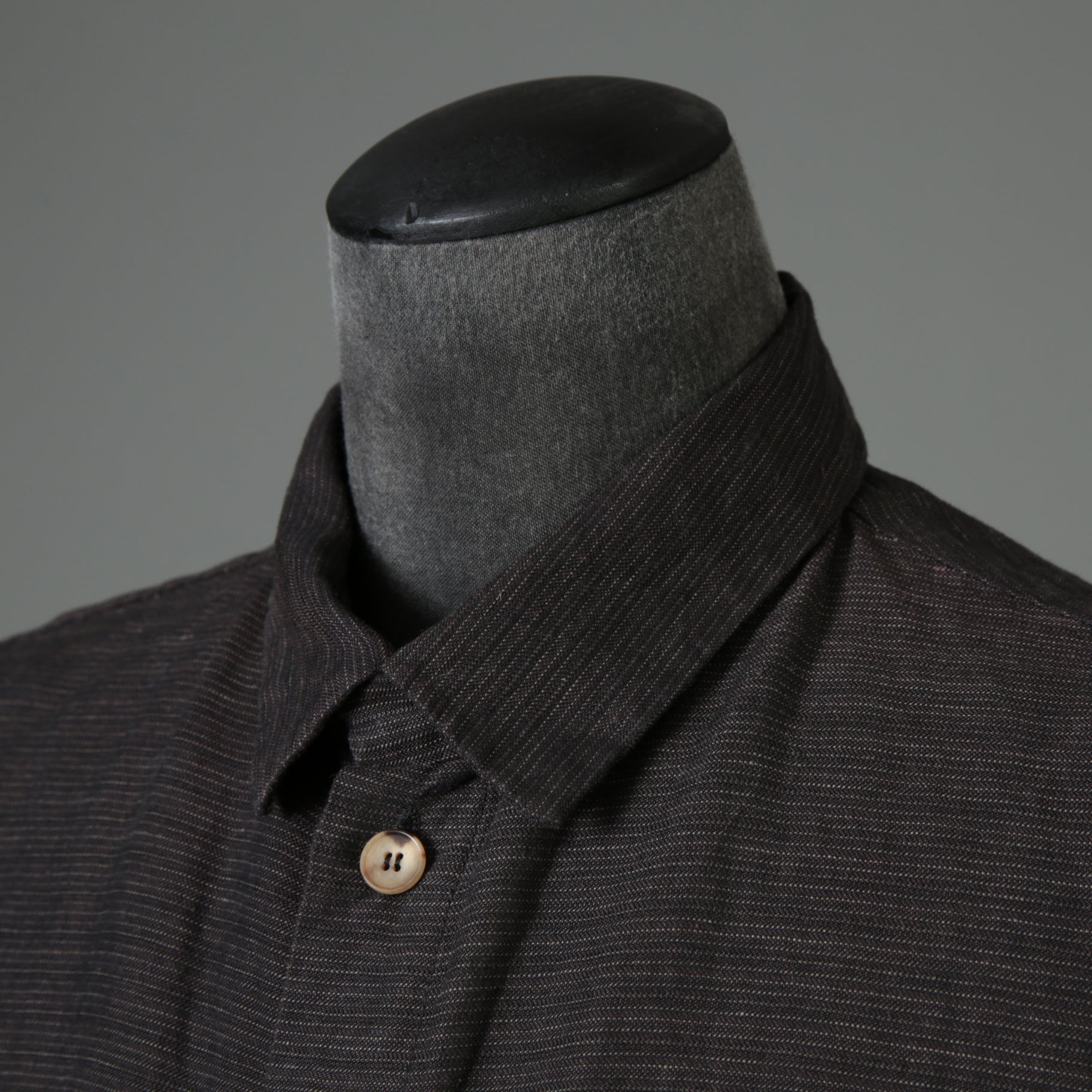 BIEK VERSTAPPEN ビークファースタッペン / 23SS 新品 Long Shirt Coat With Pockets / シャツコート / size Mud Dark(Hand Dyed)