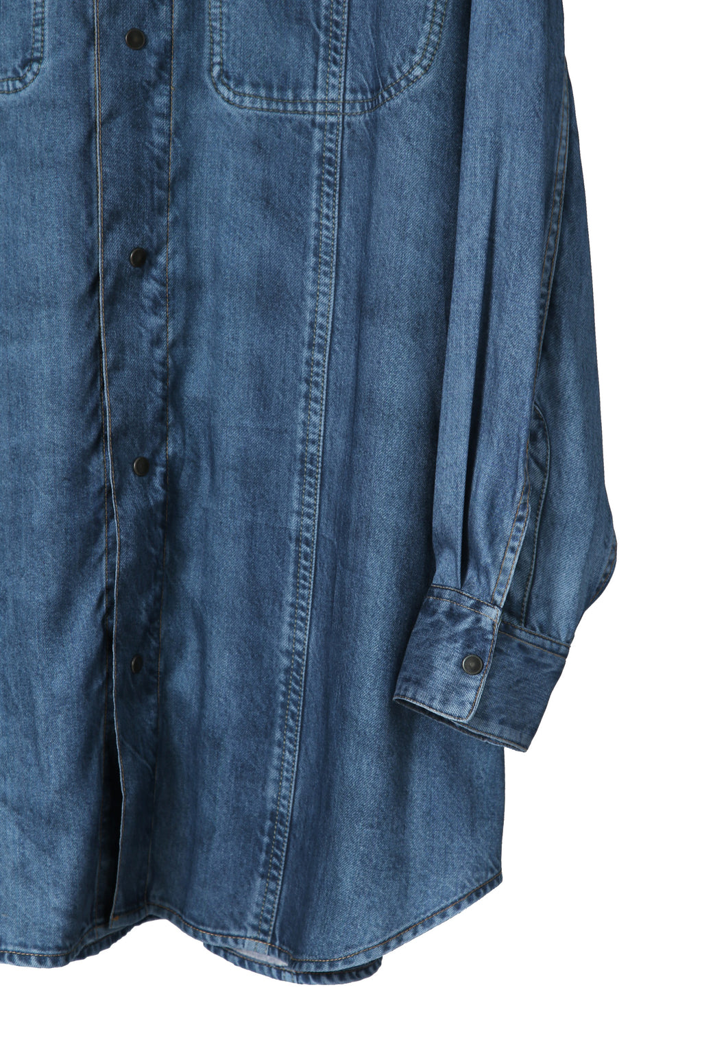 美品 DIESEL ディーゼル / 2022春夏 / ルーズフィット デニムプリント 長袖シャツ/ C-EJA A060670WDAD / size S