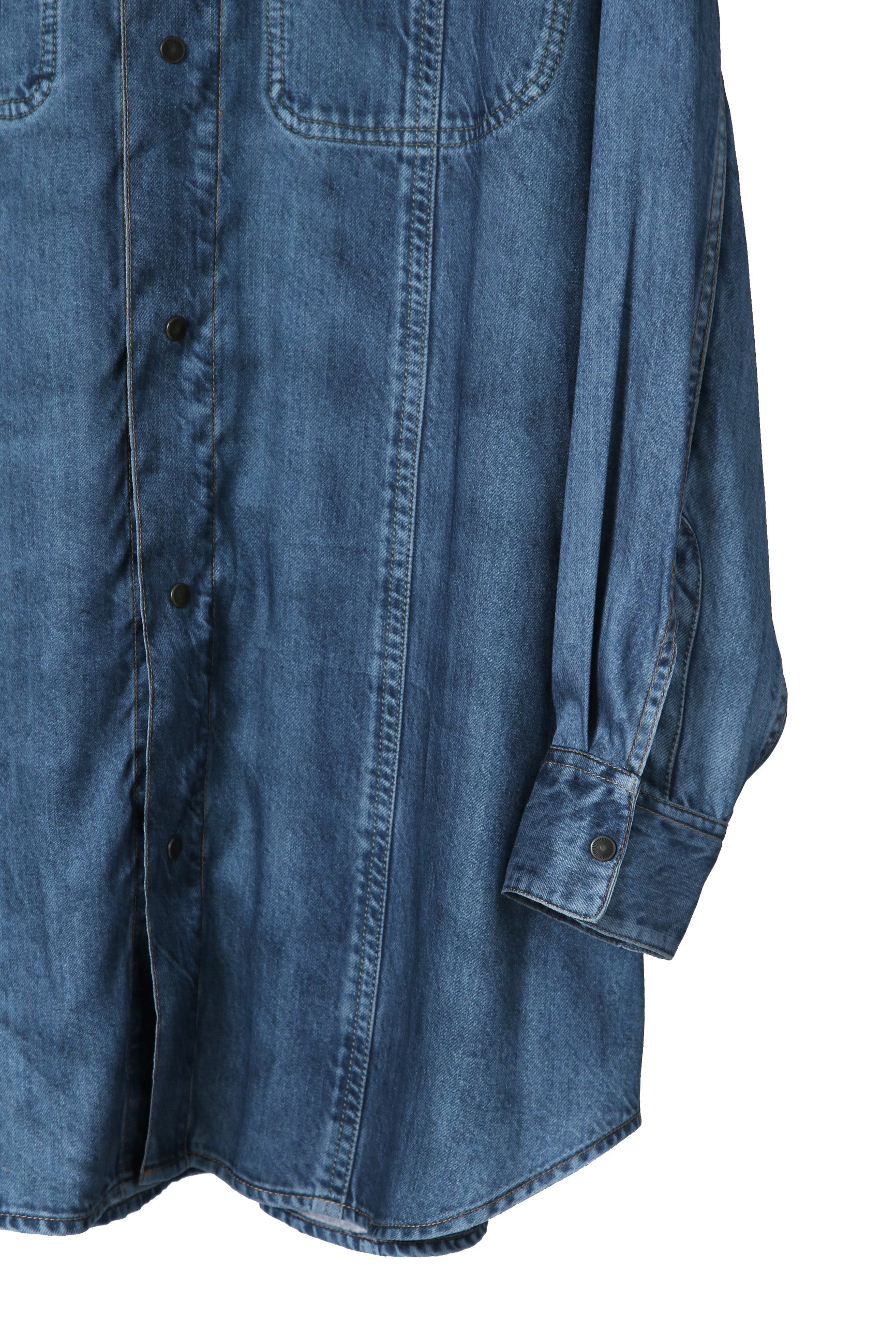 美品 DIESEL ディーゼル / 2022春夏 / ルーズフィット デニムプリント 長袖シャツ/ C-EJA A060670WDAD / size S