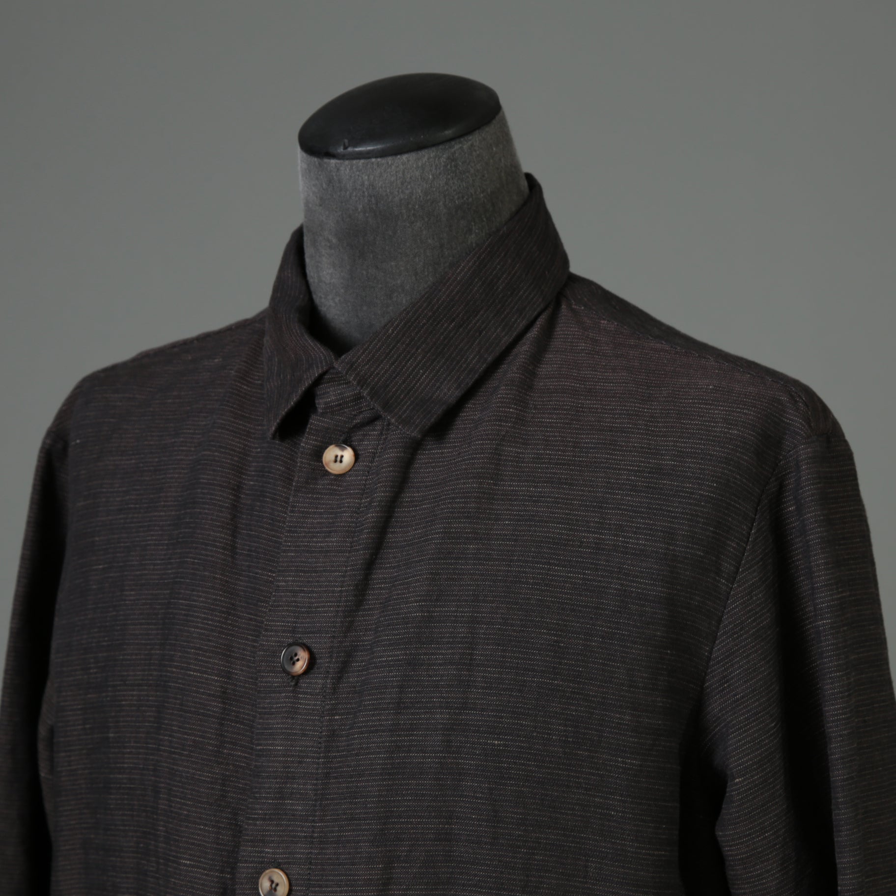 BIEK VERSTAPPEN ビークファースタッペン / 23SS 新品 Long Shirt Coat With Pockets / シャツコート / size Mud Dark(Hand Dyed)
