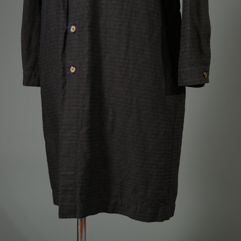 BIEK VERSTAPPEN ビークファースタッペン / 23SS 新品 Long Shirt Coat With Pockets / シャツコート / size Mud Dark(Hand Dyed)