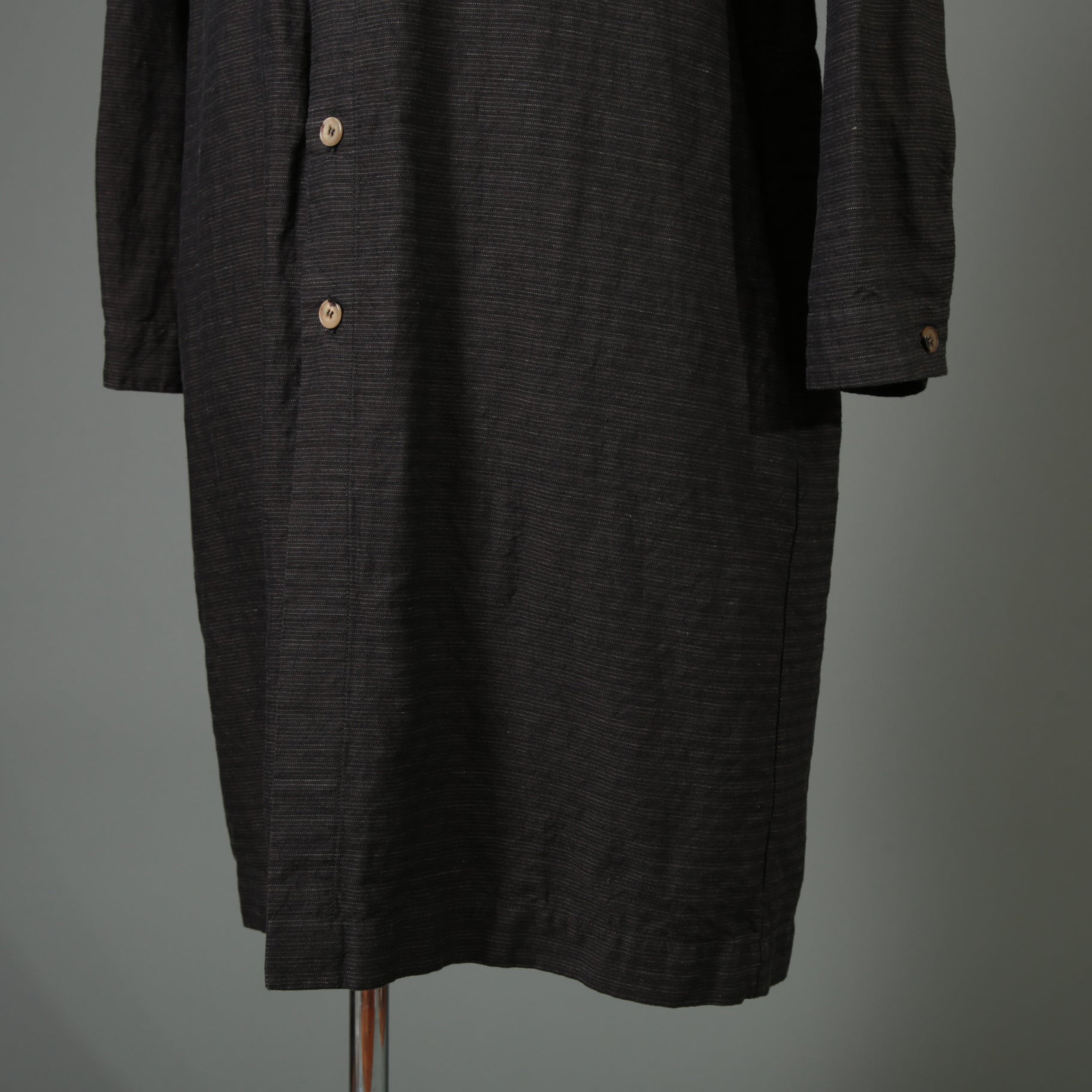 BIEK VERSTAPPEN ビークファースタッペン / 23SS 新品 Long Shirt Coat With Pockets / シャツコート / size Mud Dark(Hand Dyed)
