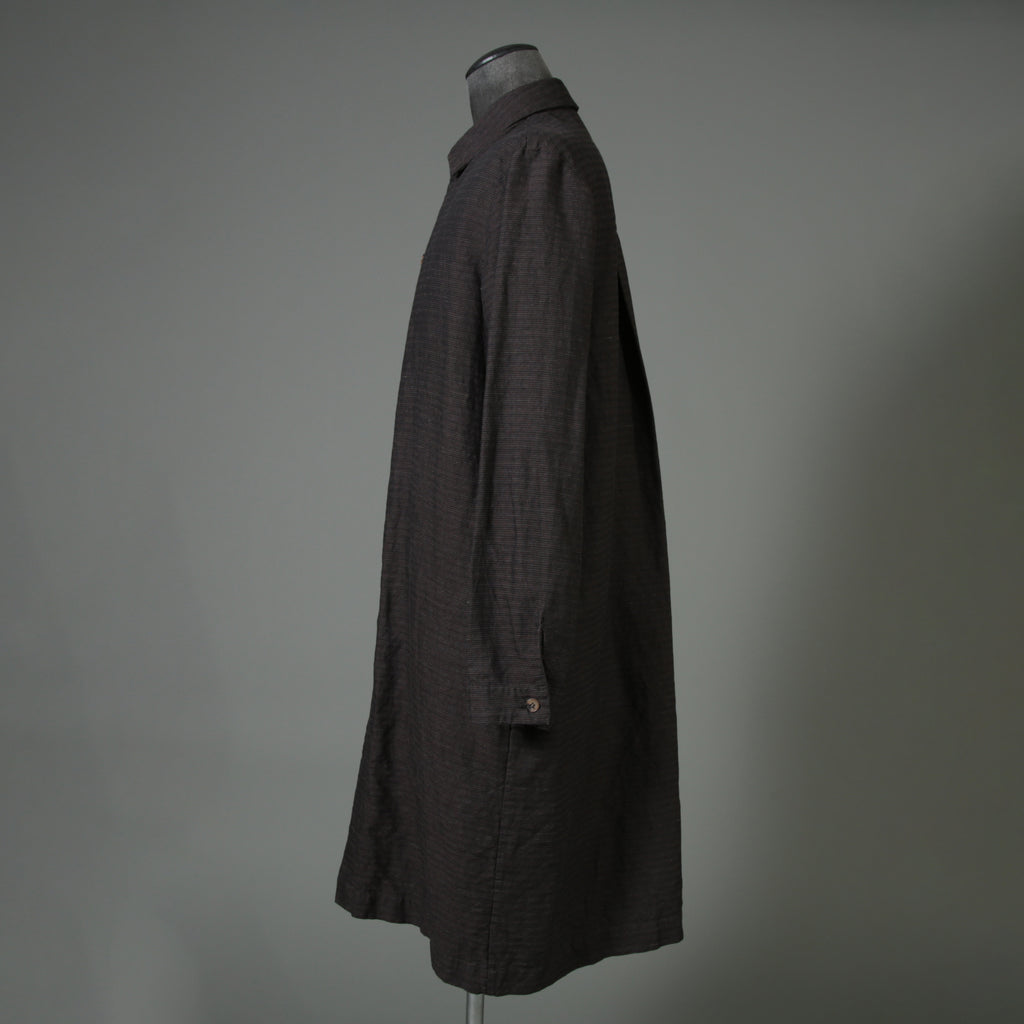 BIEK VERSTAPPEN ビークファースタッペン / 23SS 新品 Long Shirt Coat With Pockets / シャツコート / size Mud Dark(Hand Dyed)