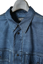 美品 DIESEL ディーゼル / 2022春夏 / ルーズフィット デニムプリント 長袖シャツ/ C-EJA A060670WDAD / size S