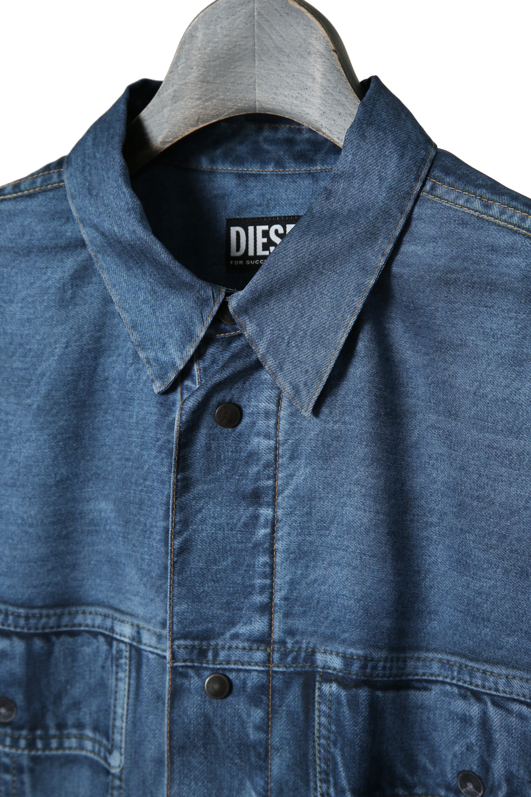 美品 DIESEL ディーゼル / 2022春夏 / ルーズフィット デニムプリント 長袖シャツ/ C-EJA A060670WDAD / size S