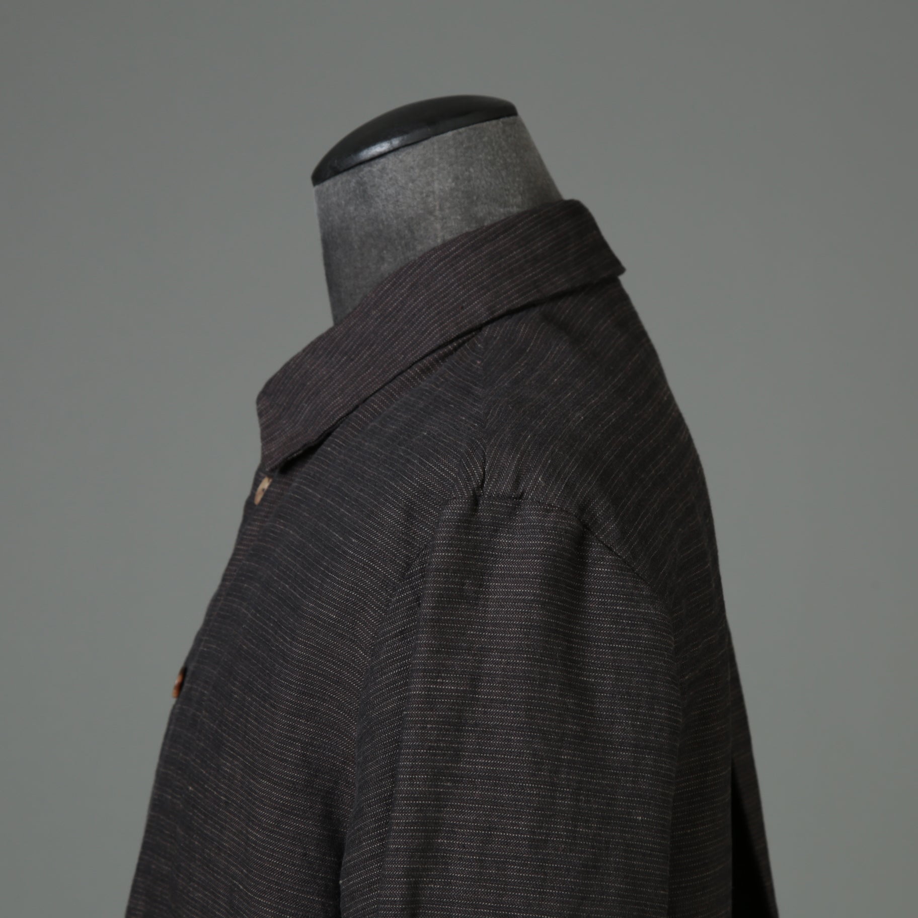 BIEK VERSTAPPEN ビークファースタッペン / 23SS 新品 Long Shirt Coat With Pockets / シャツコート / size Mud Dark(Hand Dyed)