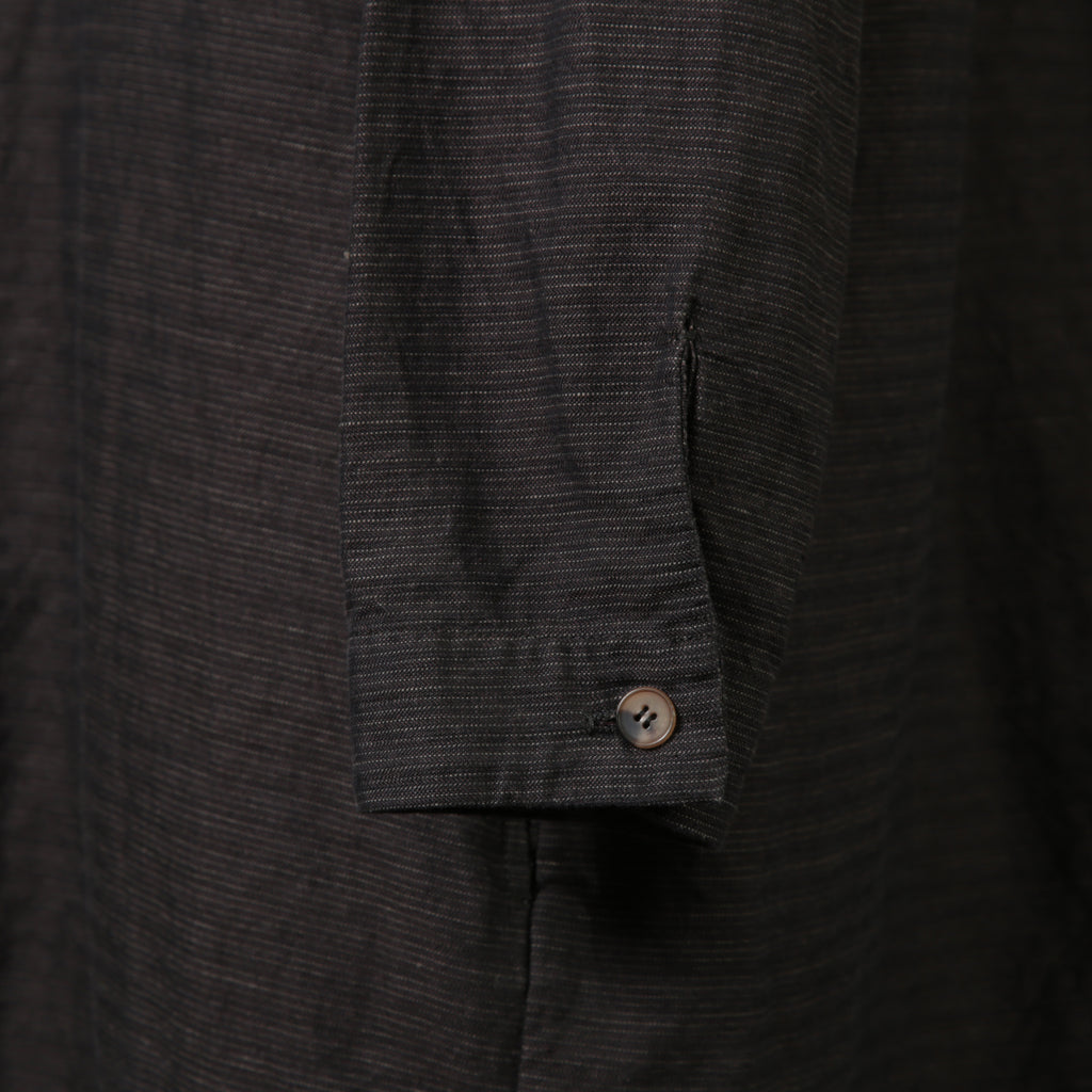 BIEK VERSTAPPEN ビークファースタッペン / 23SS 新品 Long Shirt Coat With Pockets / シャツコート / size Mud Dark(Hand Dyed)