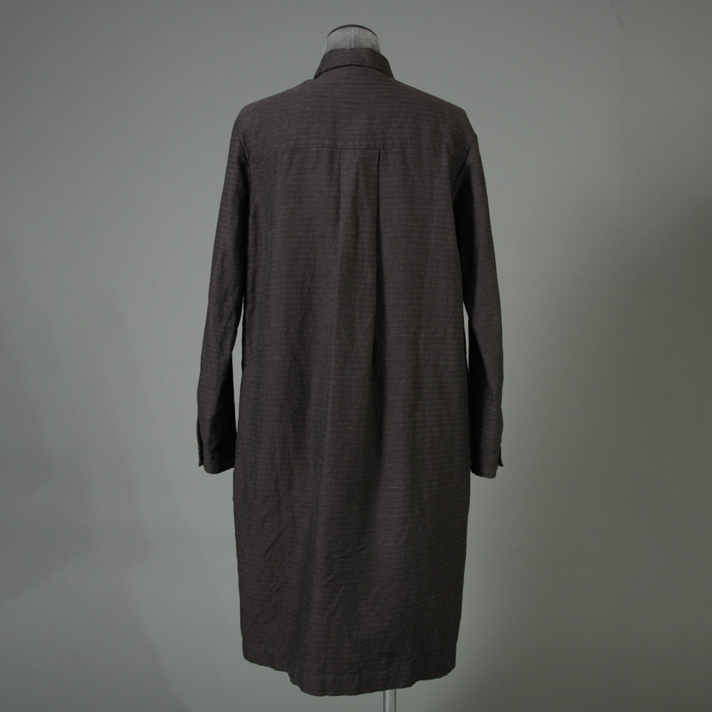 BIEK VERSTAPPEN ビークファースタッペン / 23SS 新品 Long Shirt Coat With Pockets / シャツコート / size Mud Dark(Hand Dyed)