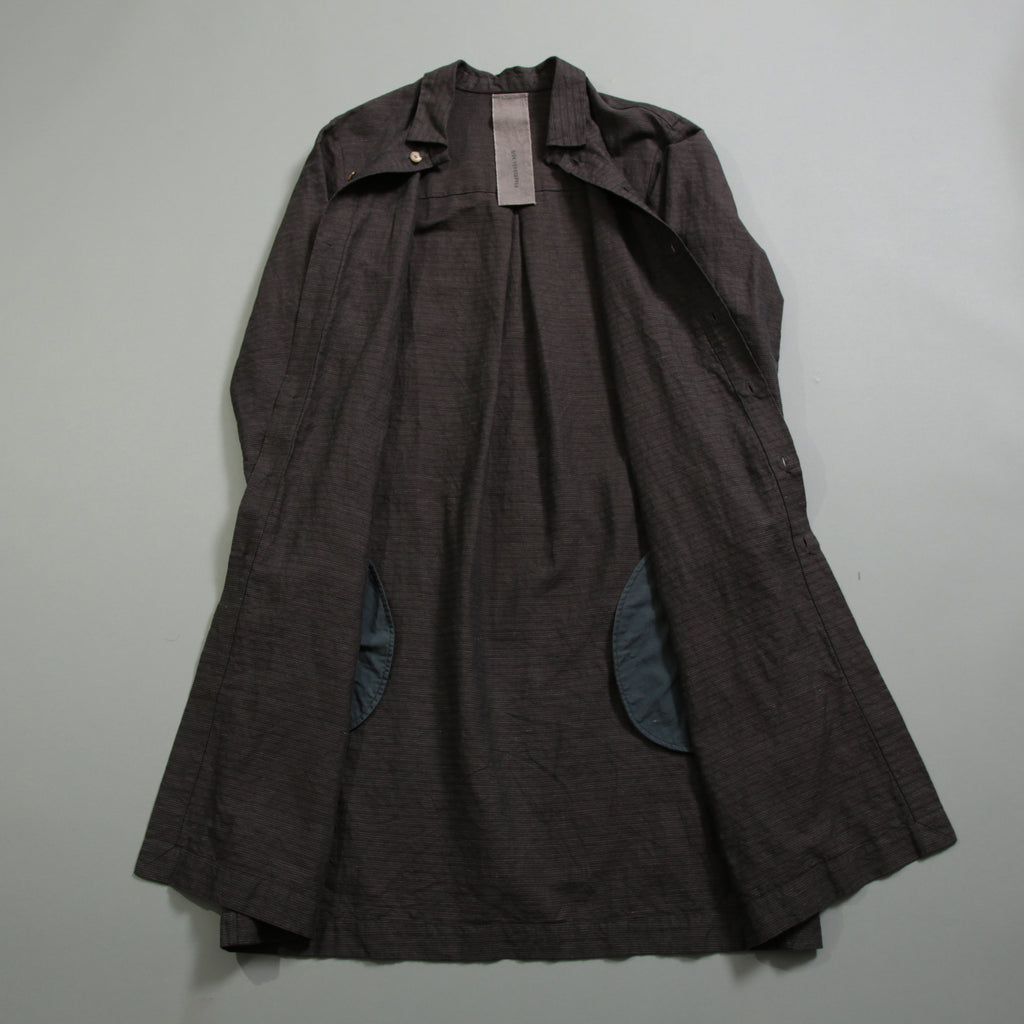 BIEK VERSTAPPEN ビークファースタッペン / 23SS 新品 Long Shirt Coat With Pockets / シャツコート / size Mud Dark(Hand Dyed)