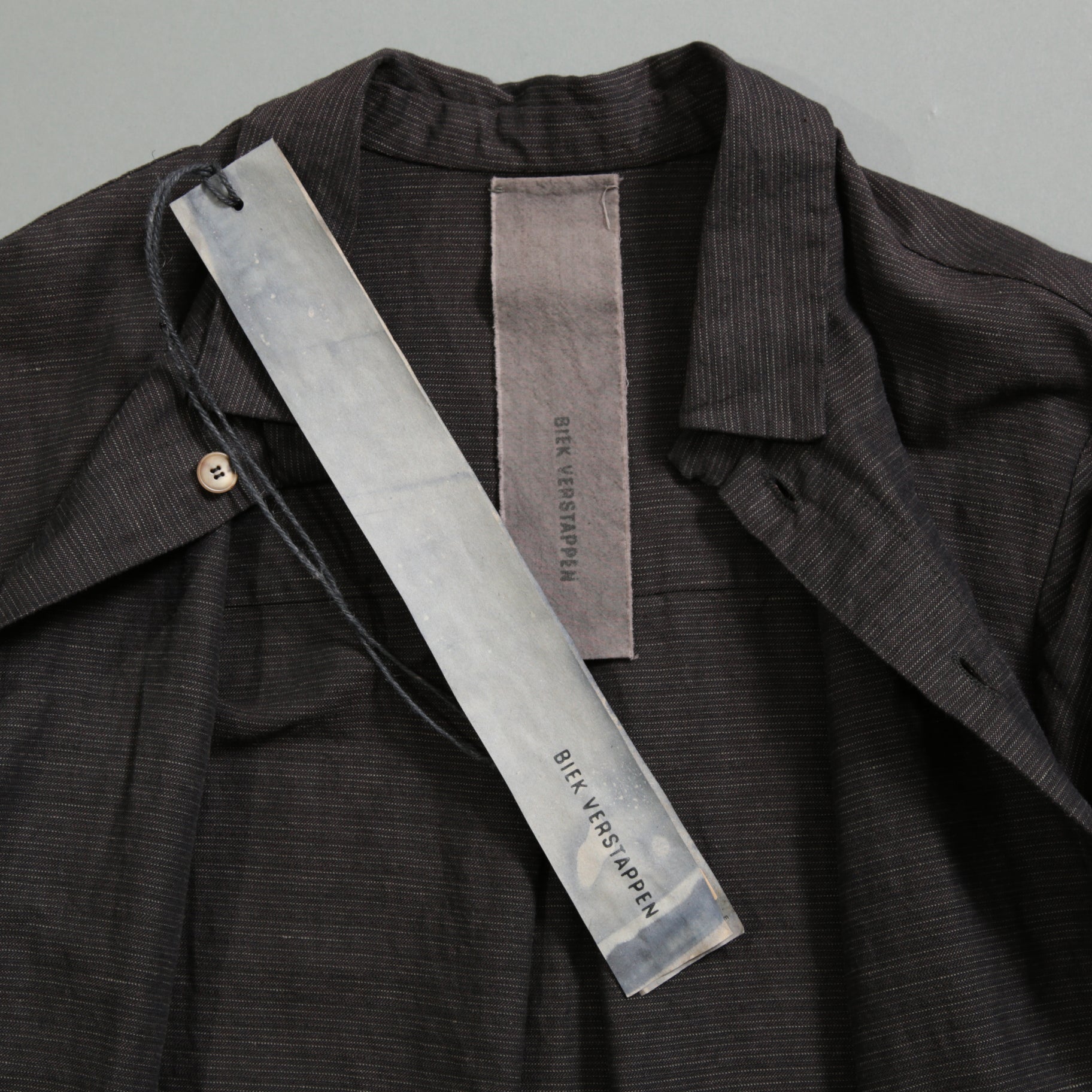 BIEK VERSTAPPEN ビークファースタッペン / 23SS 新品 Long Shirt Coat With Pockets / シャツコート / size Mud Dark(Hand Dyed)