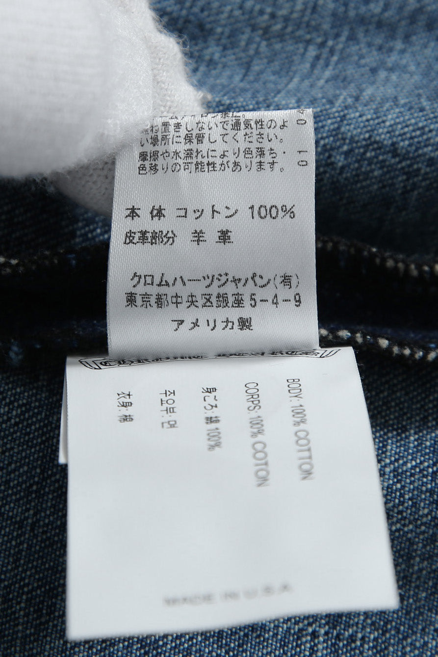 新品 Chrome Harts クロムハーツ LAST BITE ラストバイト / クロスボール ボタン デニム カバーオール 長袖シャツ / M メンズ 国内正規品