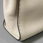 FENDI フェンディ / selleriaセレリア ピーカブー ミディアム  / カーフレザー / スカーフ付き / クリーム x グレー x ピンク x ゴールド（金具）