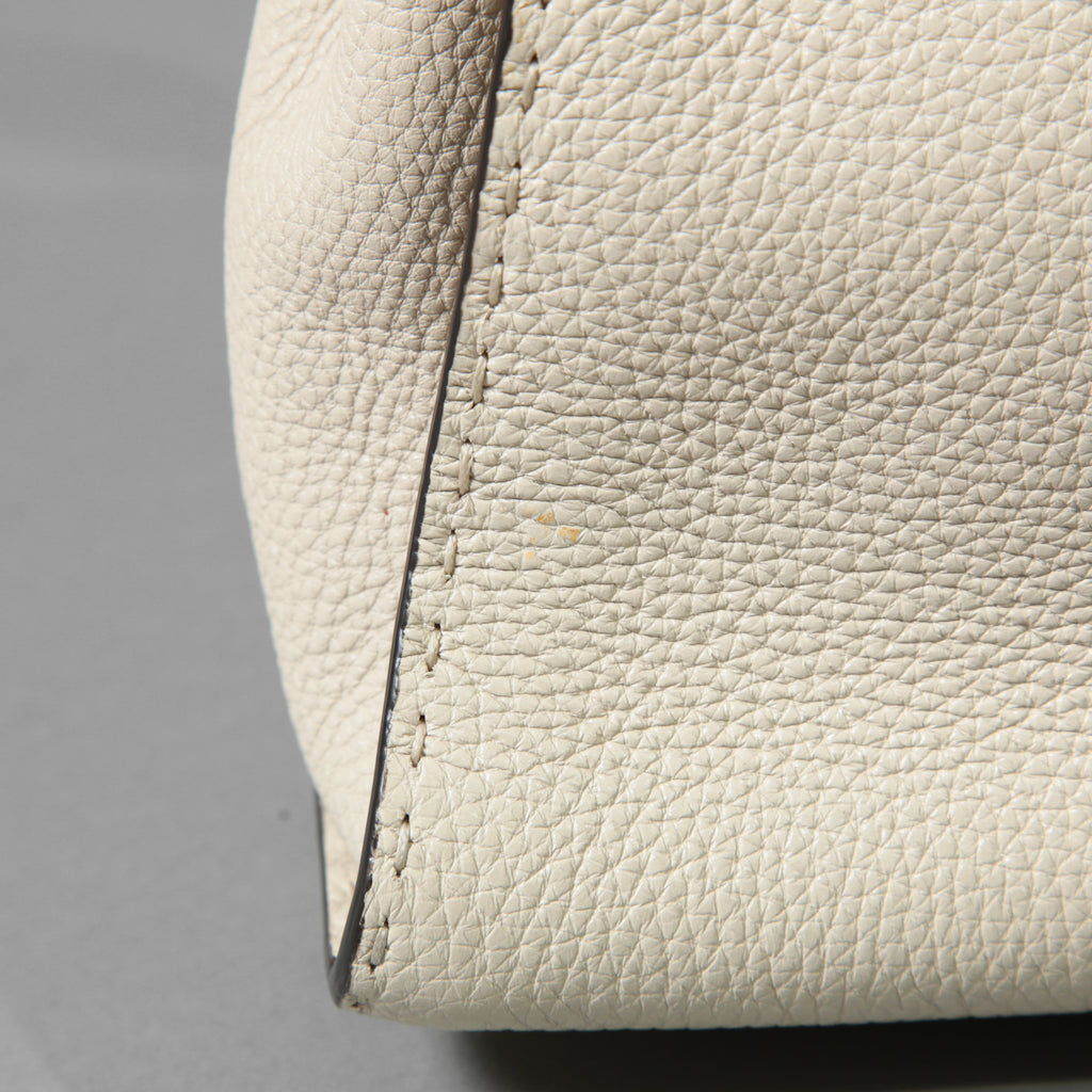 FENDI フェンディ / selleriaセレリア ピーカブー ミディアム  / カーフレザー / スカーフ付き / クリーム x グレー x ピンク x ゴールド（金具）