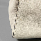 FENDI フェンディ / selleriaセレリア ピーカブー ミディアム  / カーフレザー / スカーフ付き / クリーム x グレー x ピンク x ゴールド（金具）