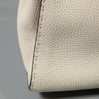 FENDI フェンディ / 美品 selleriaセレリア ピーカブー ミディアム  / カーフレザー / スカーフ付き / クリーム x グレー x ピンク x ゴールド（金具）