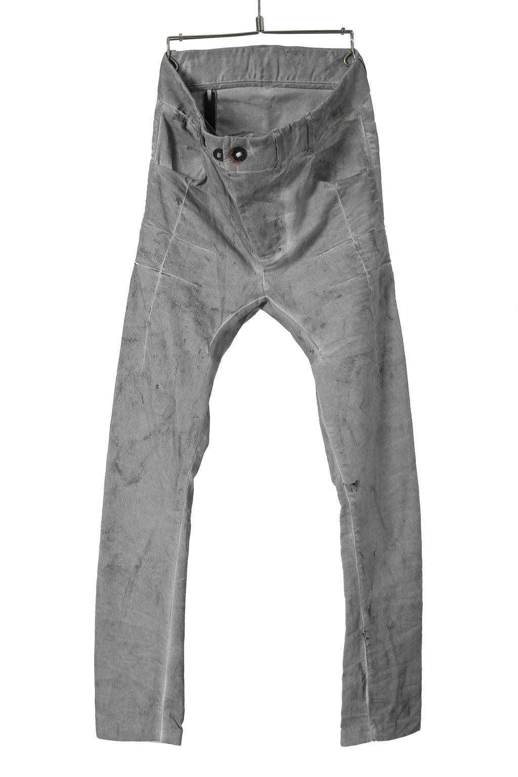BORIS BIDJAN SABERI ボリス ビジャン サベリ / TIGHT FIT PANTS / ACID DYED & BODY MOLDED "P13.TF-F1603K" (ACID GREY)