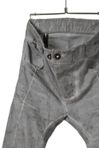 BORIS BIDJAN SABERI ボリス ビジャン サベリ / TIGHT FIT PANTS / ACID DYED & BODY MOLDED "P13.TF-F1603K" (ACID GREY)
