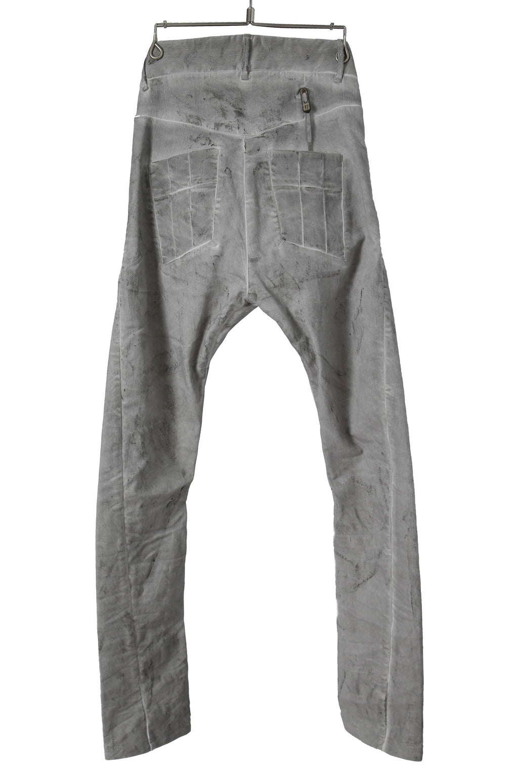 BORIS BIDJAN SABERI ボリス ビジャン サベリ / TIGHT FIT PANTS / ACID DYED & BODY MOLDED "P13.TF-F1603K" (ACID GREY)