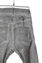 BORIS BIDJAN SABERI ボリス ビジャン サベリ / TIGHT FIT PANTS / ACID DYED & BODY MOLDED "P13.TF-F1603K" (ACID GREY)