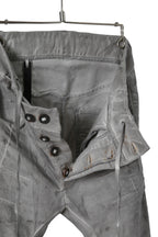 BORIS BIDJAN SABERI ボリス ビジャン サベリ / TIGHT FIT PANTS / ACID DYED & BODY MOLDED "P13.TF-F1603K" (ACID GREY)
