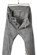 BORIS BIDJAN SABERI ボリス ビジャン サベリ / TIGHT FIT PANTS / ACID DYED & BODY MOLDED "P13.TF-F1603K" (ACID GREY)