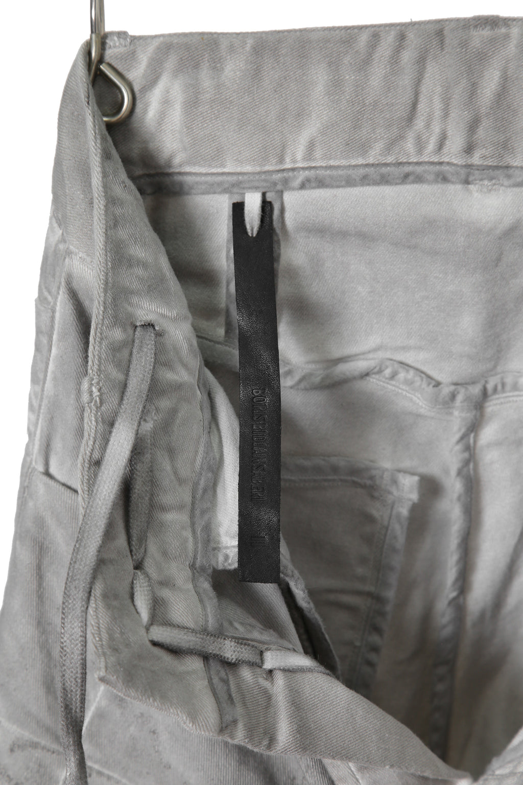 BORIS BIDJAN SABERI ボリス ビジャン サベリ / TIGHT FIT PANTS / ACID DYED & BODY MOLDED "P13.TF-F1603K" (ACID GREY)