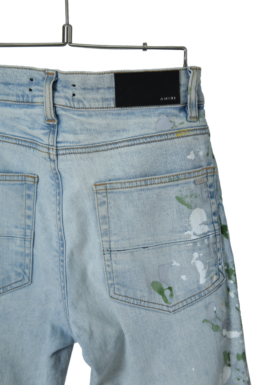 美品 Amiri アミリ / Hand Painted Skinny Jeans ハンドペインテッド リペア加工 ストレッチスキニーデニム パンツ / size 29 (S) MX1