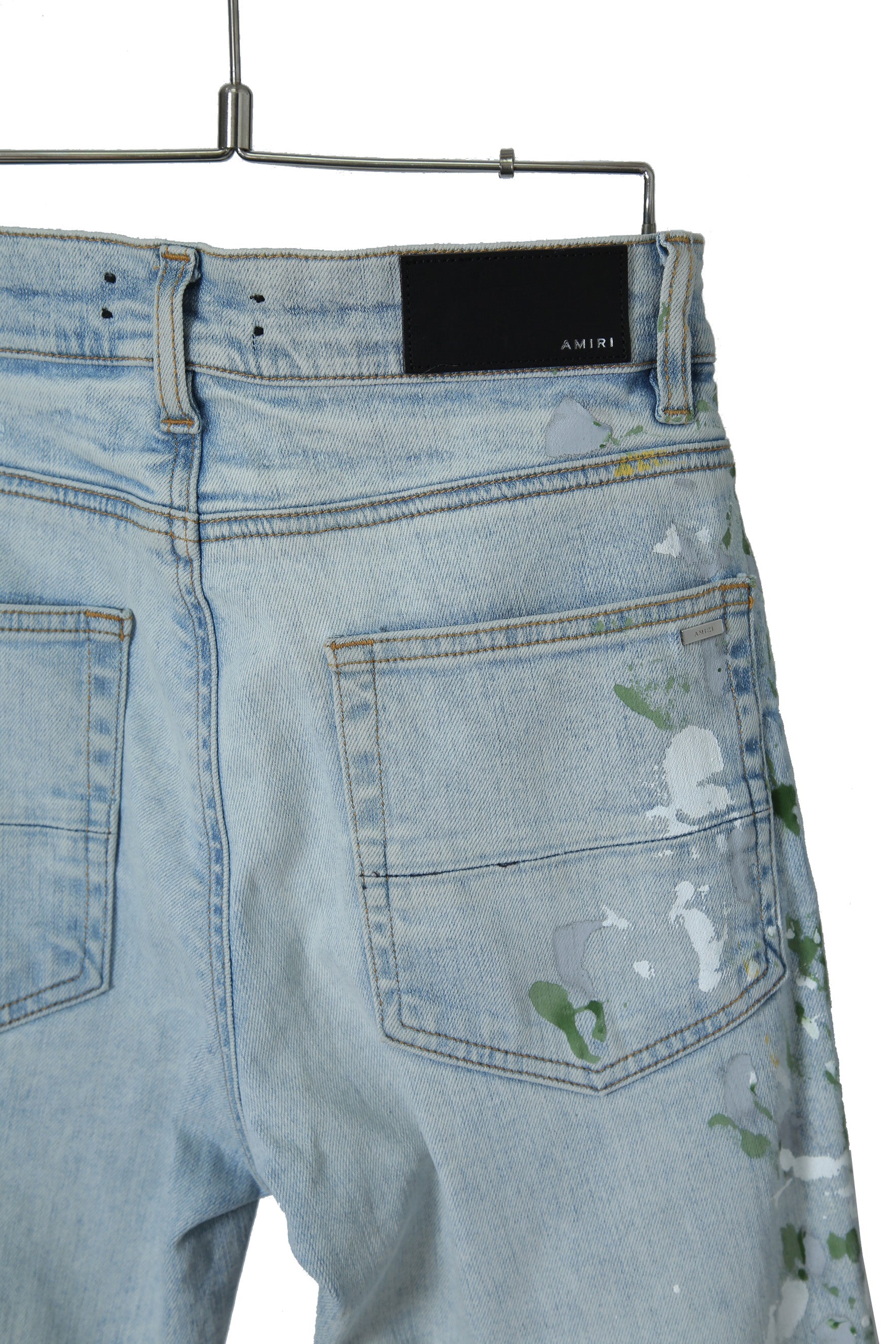 美品 Amiri アミリ / Hand Painted Skinny Jeans ハンドペインテッド リペア加工 ストレッチスキニーデニム パンツ / size 29 (S) MX1