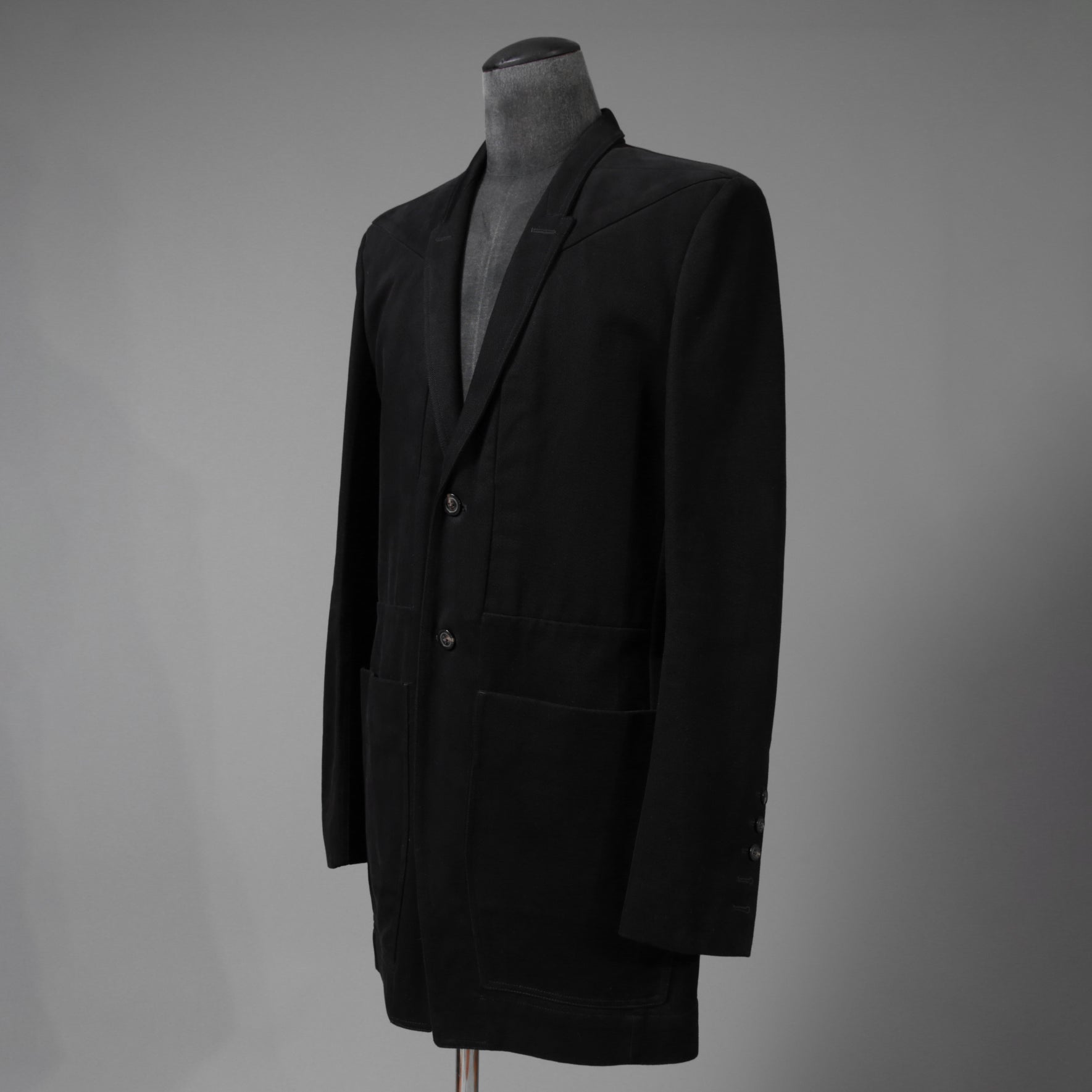 Rick Owens リックオエンス / 22FW STROBE / 美品  FOG LIDO JACKET リドジャケット mRU02 B2723CF / 起毛コットンツイル / size 48 (BLACK)
