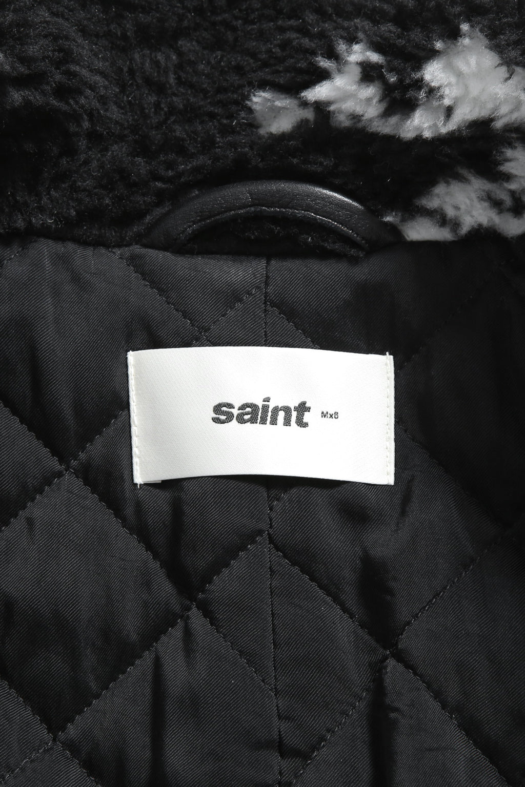 新品 セントマイケル DENIM TEARS x SAINT Mxxxxxx / 24AW COTTON WRTETH Fur Coat / size 2 (Black）ファーコート READYMADE