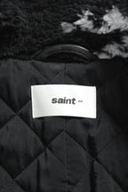 新品 セントマイケル DENIM TEARS x SAINT Mxxxxxx / 24AW COTTON WRTETH Fur Coat / size 2 (Black）ファーコート READYMADE