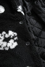 新品 セントマイケル DENIM TEARS x SAINT Mxxxxxx / 24AW COTTON WRTETH Fur Coat / size 2 (Black）ファーコート READYMADE