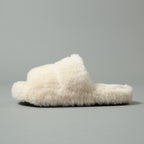 CELINE セリーヌ / SLIDES TRIOMPHE IN SHEARLING  スライド トリオンフ サンダル / ムートン / size 36 (23cm) IVORY