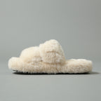 CELINE セリーヌ / SLIDES TRIOMPHE IN SHEARLING  スライド トリオンフ サンダル / ムートン / size 36 (23cm) IVORY