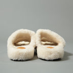 CELINE セリーヌ / SLIDES TRIOMPHE IN SHEARLING  スライド トリオンフ サンダル / ムートン / size 36 (23cm) IVORY