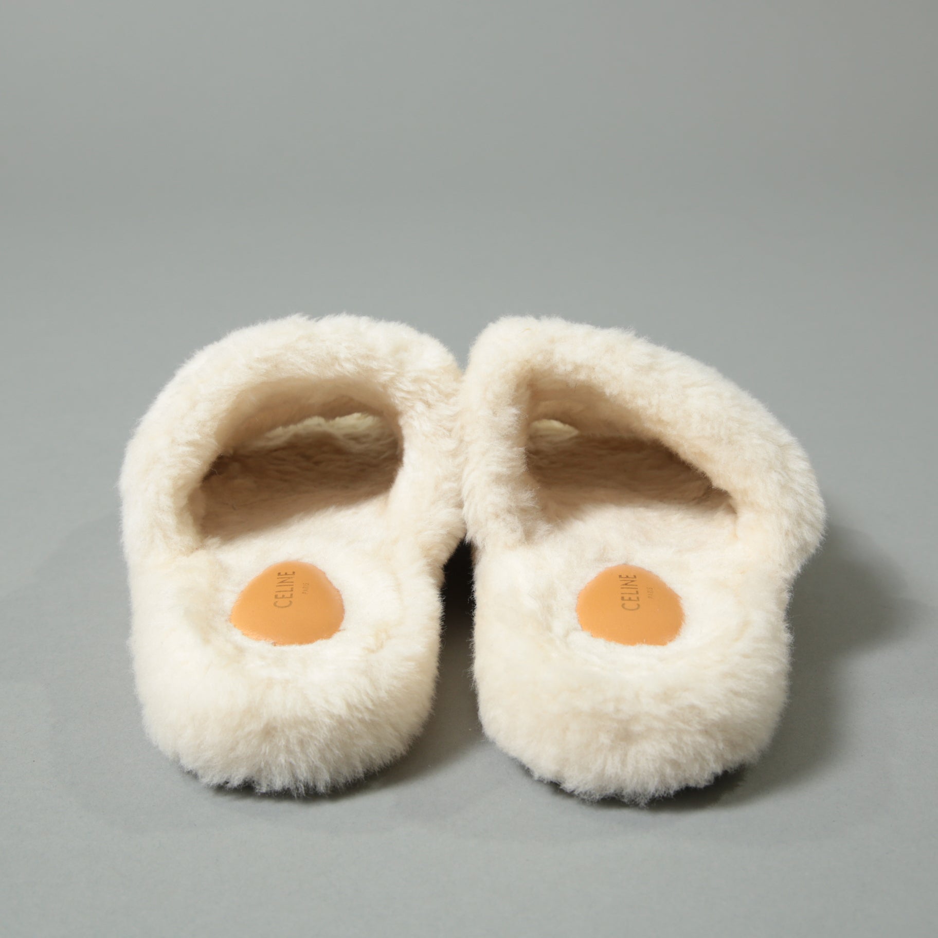 CELINE セリーヌ / SLIDES TRIOMPHE IN SHEARLING スライド トリオンフ