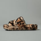 CELINE セリーヌ / 美品 SLIDES TRIOMPHE IN SHEARLING  スライド トリオンフ サンダル / ムートン / size 36 (23cm) レオパード シューズ