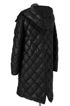 希少 新品 イサムカタヤマ バックラッシュ / HOODED DOWN COAT / KANGAROO + POLISH WHITE GOOSE / size XL (BLACK) レザー ダウン コート
