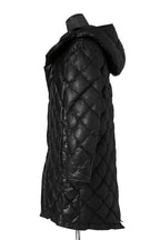希少 新品 イサムカタヤマ バックラッシュ / HOODED DOWN COAT / KANGAROO + POLISH WHITE GOOSE / size XL (BLACK) レザー ダウン コート