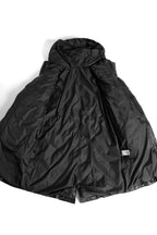 希少 新品 イサムカタヤマ バックラッシュ / HOODED DOWN COAT / KANGAROO + POLISH WHITE GOOSE / size XL (BLACK) レザー ダウン コート