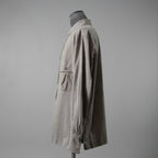 ZIGGY CHEN ジギーチェン / 24AW 美品 Pleated Stripe Shirt / 長袖シャツ/ 0M2430717 / size 44 (GRAY）