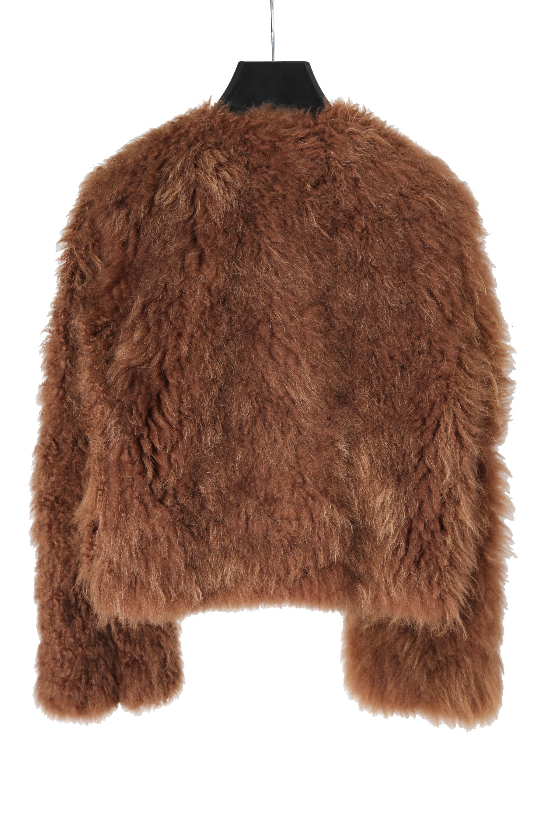 希少 極美品 CELINE セリーヌ / 2020年 秋冬 / 定価94.6万 / エディ 期 / カシミヤ ムートン ボレロ / size 34 (BROWN) ジャケット