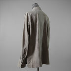 ZIGGY CHEN ジギーチェン / 24AW 美品 Pleated Stripe Shirt / 長袖シャツ/ 0M2430717 / size 44 (GRAY）