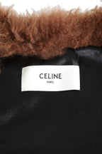 希少 極美品 CELINE セリーヌ / 2020年 秋冬 / 定価94.6万 / エディ 期 / カシミヤ ムートン ボレロ / size 34 (BROWN) ジャケット