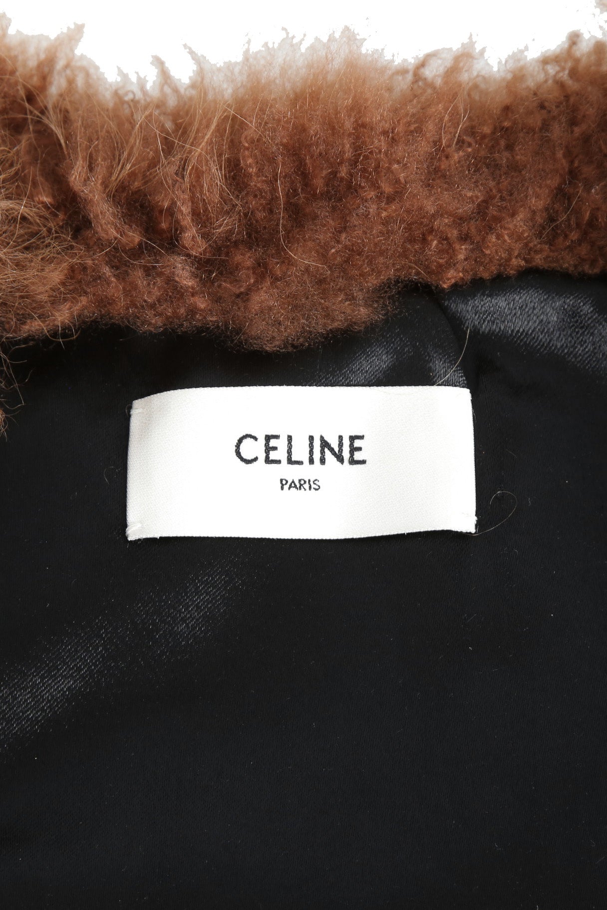 希少 極美品 CELINE セリーヌ / 2020年 秋冬 / 定価94.6万 / エディ 期 / カシミヤ ムートン ボレロ / size 34 (BROWN) ジャケット