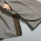 ZIGGY CHEN ジギーチェン / 24AW 美品 Pleated Stripe Shirt / 長袖シャツ/ 0M2430717 / size 44 (GRAY）